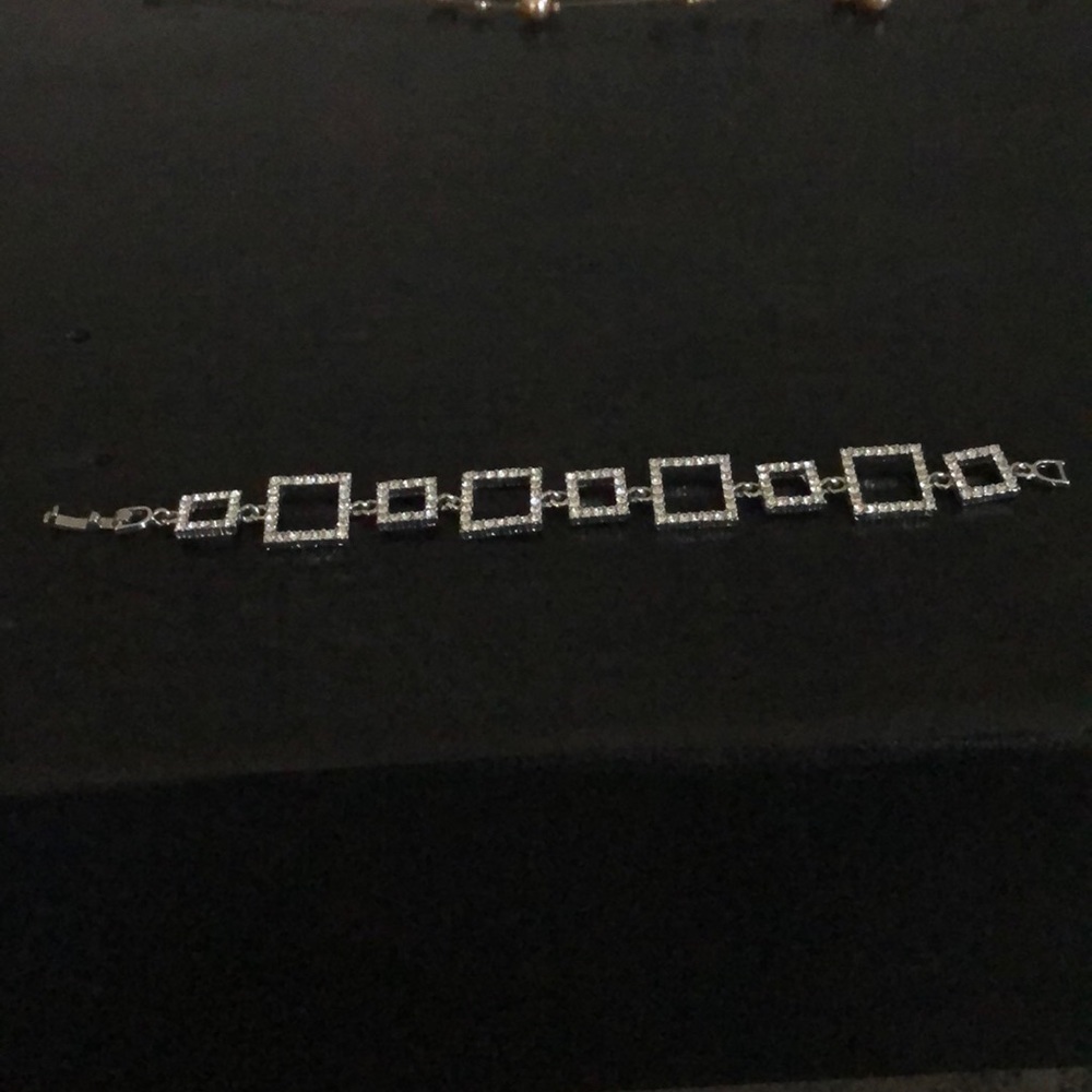 Silver Tone & Crystal Bracelet